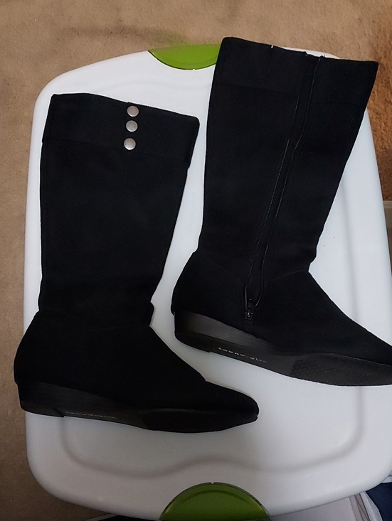 Shoes - Black Women's Tall Zip Knee Boots